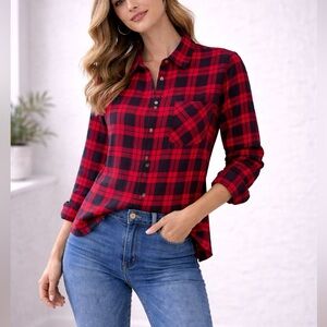 Banana Republic Classic Plaid Button Down Shirt